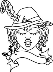 human bard character face illustration