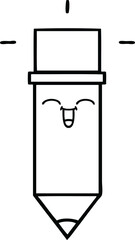 line drawing cartoon pencil