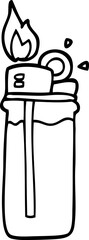line drawing cartoon disposable lighter