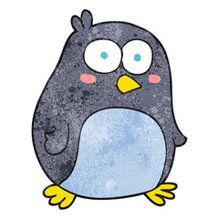 textured cartoon penguin