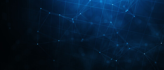 Abstract digital background with cybernetic particles. Illustration