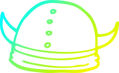 cold gradient line drawing cartoon viking helmet