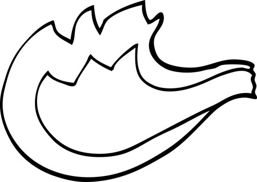 recommend clip art: line drawing cartoon blue gas flame