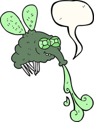 speech bubble cartoon gross fly