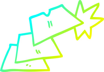 cold gradient line drawing cartoon work knife blades