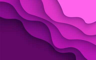 abstract pink color dynamic wavy papercut overlap layers background. eps10 vector