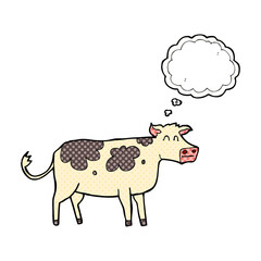 thought bubble cartoon cow