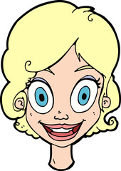 cartoonhappy woman