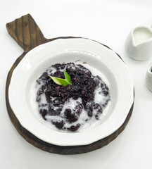 Bubur ketan hitam or black sticky rice porridge is one of type traditional food in Indonesia