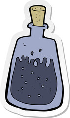 sticker of a cartoon old ink pot