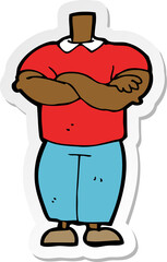 sticker of a cartoon body