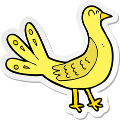 sticker of a cartoon bird
