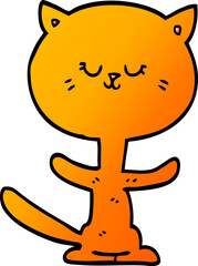 cartoon doodle dancing cat