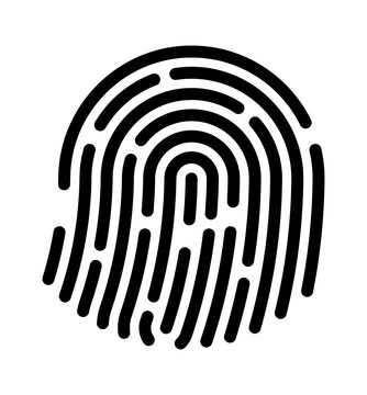 Fingerprint icons. Vector finger print touch ID illustration. Verification code