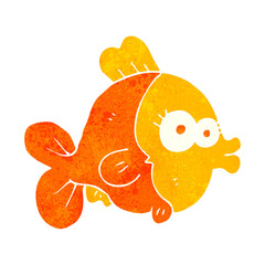 funny retro cartoon fish