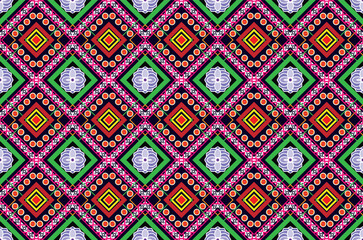 Geometric ethnic pattern seamless flower color oriental. seamless pattern. Design for fabric, curtain, background, carpet, wallpaper, clothing, wrapping, Batik, fabric,Vector illustration. pattern