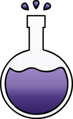 gradient shaded cartoon science experiment