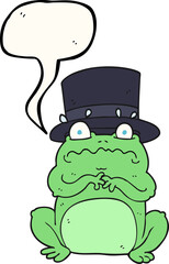 speech bubble cartoon wealthy toad