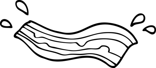 line drawing cartoon bacon