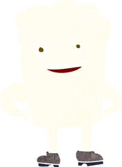 cartoon tooth looking smug