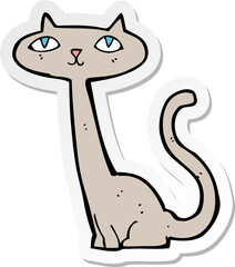 sticker of a cartoon cat