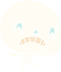 cartoon of spooky kawaii skeleton