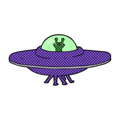 cartoon alien spaceship