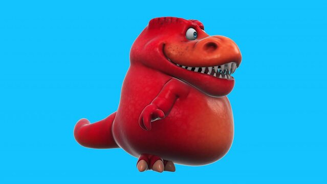 Fun 3D cartoon trex talking (with alpha channel)