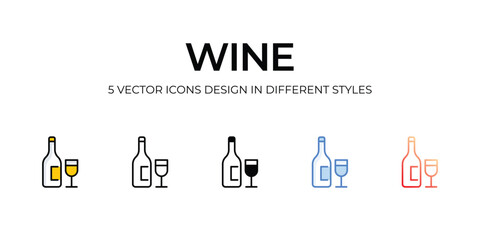 wine icons set vector illustration. vector stock,
