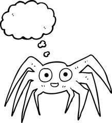 thought bubble cartoon spider