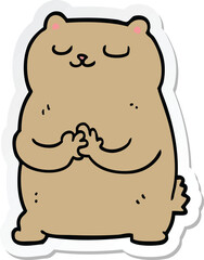sticker of a cartoon bear