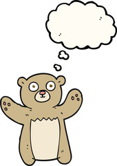 thought bubble cartoon teddy bear