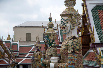 Demon Guardian at Wat Phra Kaew Temple of the Emerald Buddha Bangkok