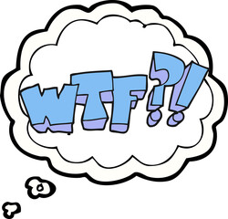 thought bubble cartoon WTF symbol