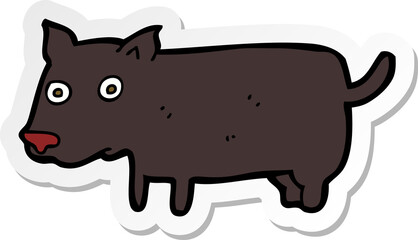 sticker of a cartoon little dog