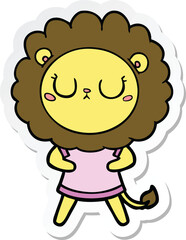 sticker of a cartoon lion