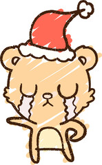 Crying Bear Chalk Drawing