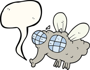 speech bubble cartoon fly
