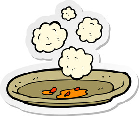 sticker of a cartoon empty plate