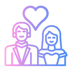 Obraz na płótnie Canvas wedding couple icon
