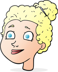 cartoon female face
