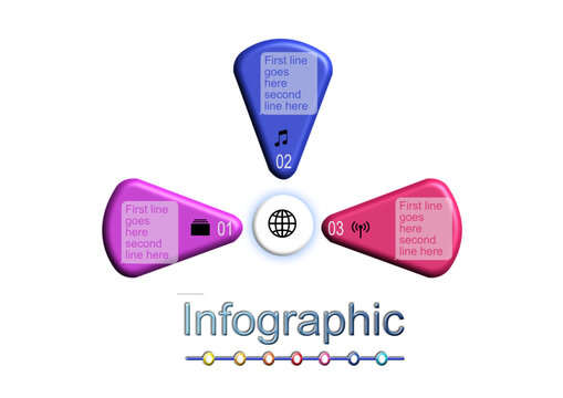Infographics design with 3 options vector image