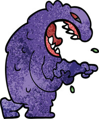 cartoon doodle halloween monster