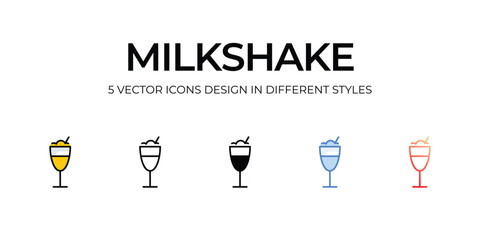 milkshake icons set vector illustration. vector stock,