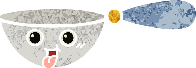 retro illustration style cartoon measuring spoon