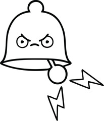 line drawing cartoon ringing bell