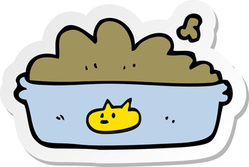 sticker of a cartoon cat food