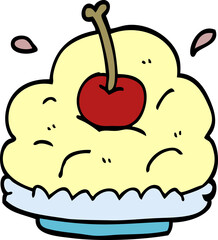 cartoon doodle dessert