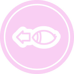 staring eye circular icon