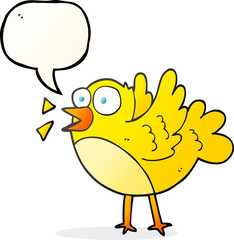 speech bubble cartoon bird